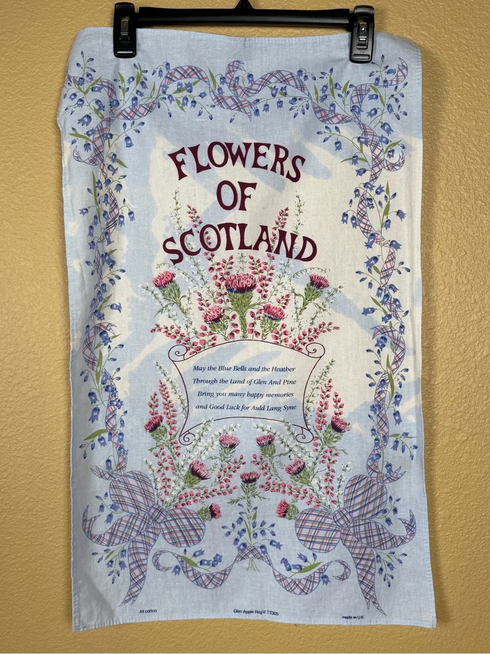 VTG Glen Appin Scotland Kitchen Towels Lot of 2 Scottish Tea Towels Cotton UK